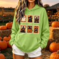 thumbnail image 2 of ThriftyPlait Halloween Graphic Hoodie for Women Long Sleeve Loose Fit Top for Holiday Casual Fall Pullover Sweatshirt with Front Pocket, 2 of 6