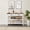 White, variant on Howcool Retro Console Table with 2 Open Shelves, Pine Solid Wood Frame for Living Room, Light Coffee