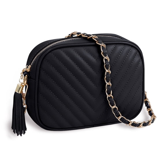 HAWEE Quilted Crossbody Purses for Women Trendy Small Crossbody Shoulder Handbags Clutch Purse Satchel Camera Bag