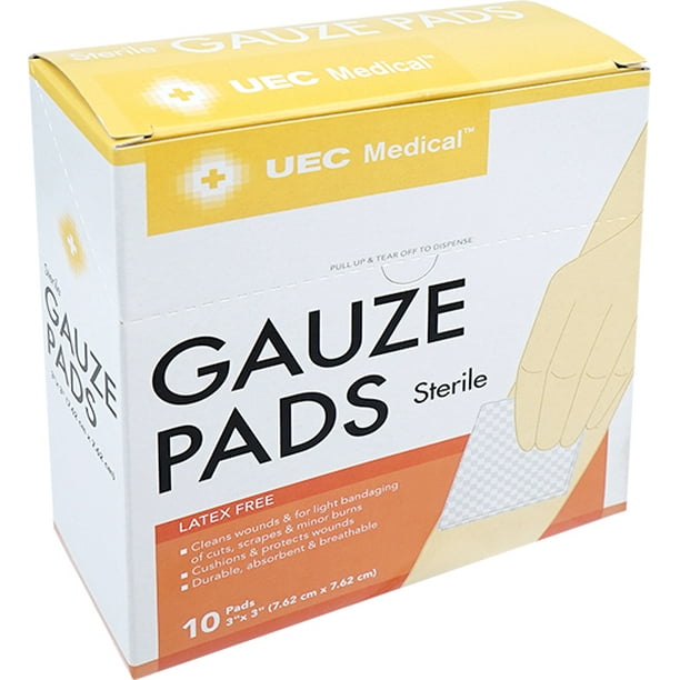 UEC Medical Gauze Pads 4 ply layer 3"x3" 25 ct