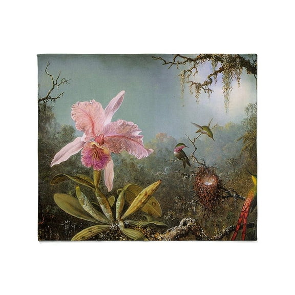 CafePress - Orchid And Three Hummingbirds Throw Blanket - Soft Fleece Throw Blanket, 50"x60" for All Ages