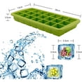 thumbnail image 5 of Ice Cube Trays 2 Pack, Easy-Release Silicone & Flexible 21-Ice Trays with Removable Lid Food Grade Ice Tray for Whiskey, Cocktail, Spirits Drinks, Ice Cube Molds BPA Free (Green, 2Pack), 5 of 5