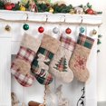 thumbnail image 1 of wonima02 2025 New 4 Pack Christmas Stocking 20" Red Green Plush Plaid Mix and Match Classic Rustic Farmhouse Country Cotton Fireplace Hanging Xmas Stockings Decorations for Family Holiday Season Decor, 1 of 1