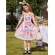 thumbnail image 3 of Vestido Arshiner de tul para niñas, fiesta de Pascua y verano, floral, 3 of 8