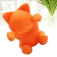 thumbnail image 2 of Tea Infuser Herbal Tea Filter Silicone Strainer Funny Cat-shaped Tea Infuser for Loose Tea leaves(Orange), 2 of 5