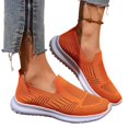 thumbnail image 4 of Domzle Womens Walking Shoes Slip On Sneakers Breathable Mesh Lightweight Casual Footwear for Daily Commute Saffron 37, 4 of 8