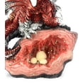 thumbnail image 5 of Ain’t It Nice Dragon Statue Medieval Baby Dragon with Crystal Egg Nest Decorative Figurine Geode Sparkling Crystal Cave Dragon Figurine Collectible Fantasy, Red 4(L) 2(W) 5(H) inches, 5 of 7