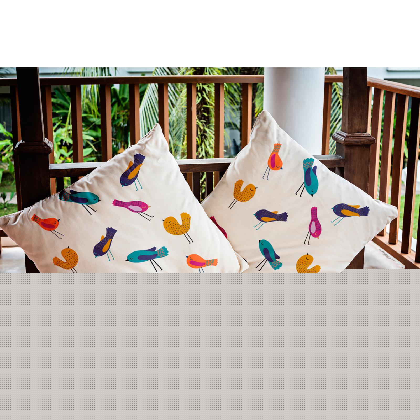 E by Design Tweets Indoor/Outdoor Throw Pillow