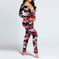 thumbnail image 3 of BONIXOOM Womens Christmas Pajamas Christmas Pajamas Sleepwear Flap Long Sleeve Sleep Tops Printed Camouflage S, 3 of 5