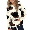 thumbnail image 5 of Yutgune Unisex Kids Multicolor Cow Print Hoodie, Long Sleeve Graphic Pullover Sweatshirt with Pocket, Sizes 3-14 Years, 5 of 6