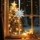 thumbnail image 4 of Adornos navideños, adornos navideños, regalos navideños, copo de nieve transparente de acrílico, pentáculo, estrella, barra de hielo, árbol de Navidad, copo de nieve, decoración, colgante, acrílico, á, 4 of 6