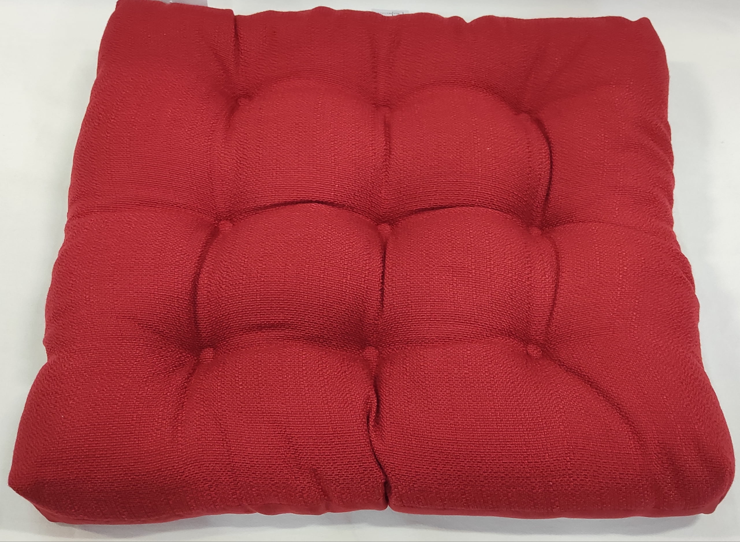 Mainstays Textured Chair Cushion, Red Sedona, 1-Piece