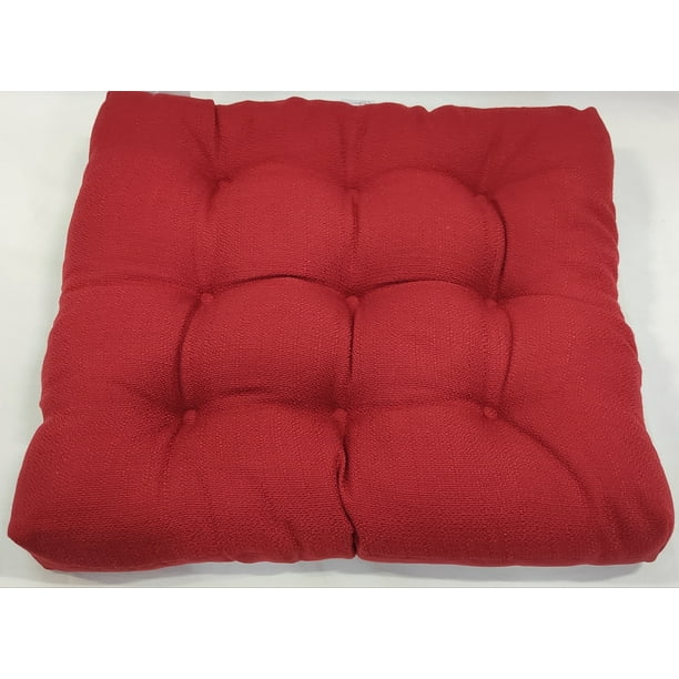 Mainstays Textured Chair Cushion, Red Sedona, 1Piece, 15.5" L x 16" W