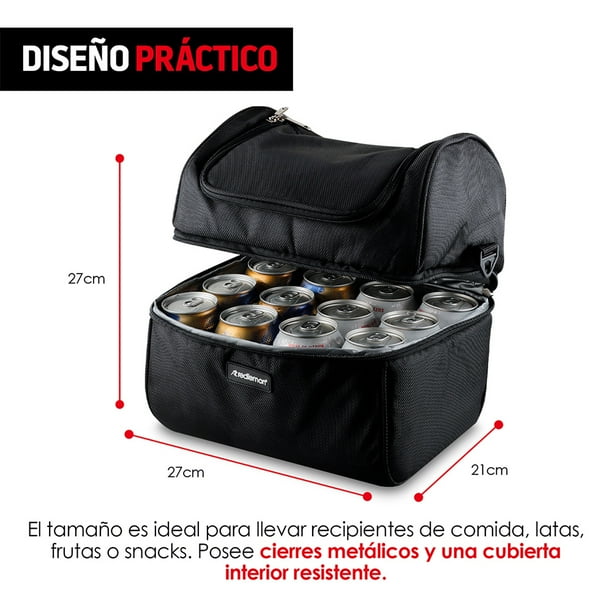 Lonchera Termica Redlemon de Doble Compartimento Tamano Grande Premium Walmart en linea