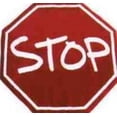 thumbnail image 2 of Fun Time Shape Nylon 39" Round Stop Sign Area Rug in Multi-Color, 2 of 2