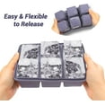 thumbnail image 2 of Large Square Ice Cube Tray with lid, Big Block 2 Inch, Giant Cocktail Silicone Ice Maker, Scotch Whiskey Easy Release Reusable Ice Cubes for Soup Freezer Wine Juice, 2 of 5