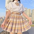 thumbnail image 1 of Jk Uniform Full Set Embroidered Shirt Pleated Skirt, 1 of 3