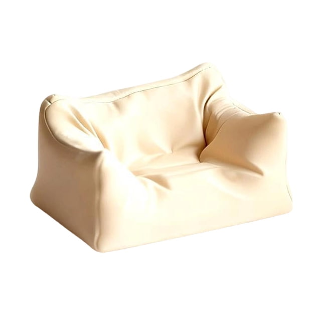 Colección de adornos de sofás para casas de muñecas a escala 1:12, fotografía de simulación y decoración. Blanco beige