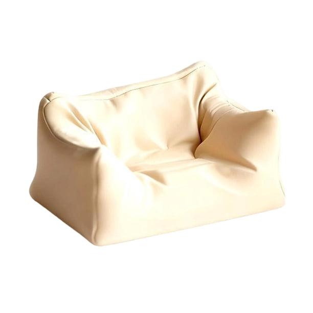 Sofá para casa de muñecas a escala 1:12, adorno, accesorio de fotografía, colección decorativa, resistente, hada. Blanco beige