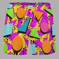 thumbnail image 2 of XFeng Men's 2 in 1 Swim Trunks, Print Board Shorts with Compression Liner, Quick Dry Beach Swim Shorts with Pockets, 2 of 4
