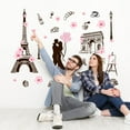 thumbnail image 5 of Eiffel Tower Wall Sticker Romantic Paris Love and Bike Wall Sticker Removable Vinyl Home Decor Wall Art DIY Art PVC Wall Decal for Living Room Bedroom, 5 of 9