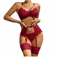 thumbnail image 2 of HUPOM Seamless Underwear for Women Mid Waist Pull-On Briefs Sleep Underwear on Clearance Wine Size S, 2 of 9