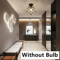 Modern Moravian Star Lamp Flush Mount Ceiling Light w/ Transparent Glass Shade