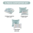 thumbnail image 5 of Madison Park Full/Queen Caralie 5-Piece Seersucker Comforter Set with Throw Pillows, Aqua, 5 of 9