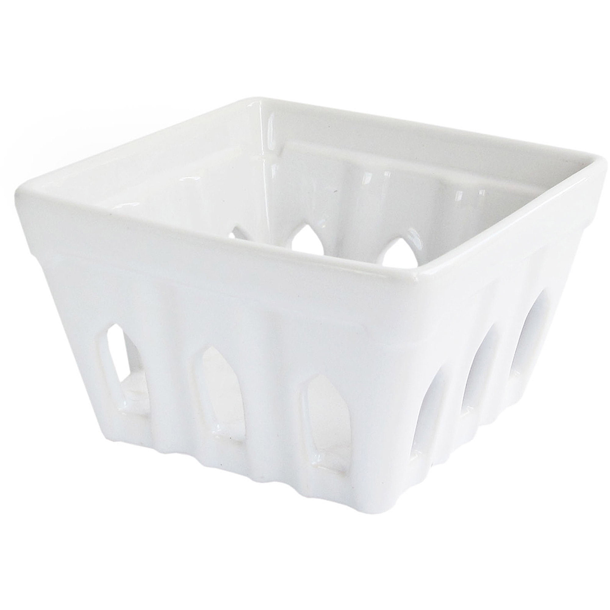 WhiteBerry Basket, 5.5" x 5.5" x 3.25"H