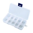 thumbnail image 1 of Caja de almacenamiento Cajas organizadoras transparentes, rejillas de almacenamiento con divisores extraíbles para artes y manualidades (4 piezas, transparente), 1 of 2