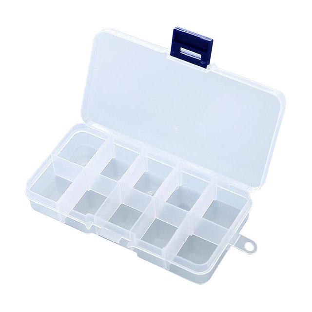 Caja de almacenamiento Cajas organizadoras transparentes, rejillas de almacenamiento con divisores extraíbles para artes y manualidades (4 piezas, transparente)