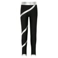 thumbnail image 5 of inlzdz Kids Girls Figure Skating Athletic Long Pants Dance Ballet Tights Gymnastics Yoga Training Silver 6, 5 of 9