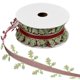 thumbnail image 2 of Holiday Wrapping Ribbon Leaf Shape Mesh Style Christmas Tree Hanging 20M x 4cm 1 Roll, 2 of 2