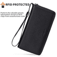 thumbnail image 7 of Sendefn Women Leather Wallets RFID Blocking Zip Around Credit Card Holder Phone Clutch, 7 of 7