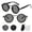 Black, variant on Flexitint Retro Glasses, Adjustable Tint Sunglasses Sunglasses with Built-in ND Filter, with 1-9 Gear Control