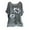 Gray, variant on Jophufed Fashion Women Summer Tops Round-Neck Short Sleeve Print Casual T-shirt Blouse Flash picks