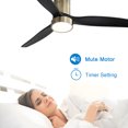 thumbnail image 4 of Sofucor 52" Flush Mount Bronze Ceiling Fans with Light and Remote Controlfor Bedroom,Living Room,Patio,Garage, 4 of 7