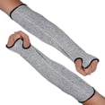 thumbnail image 4 of Cut Resistant Sleeves with Thumb Hole Arm Protection Bite Proof  Protective Arm Sleeves Anti Heat Cut Resistant Guard Work Gloves for Safety Arm Guard for Garden Kitchen, 4 of 6