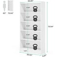 thumbnail image 6 of Tribesigns 6-Tier Tall Bookcase, 71 Inches Bookshelves and Bookcases, Floor Standing 5 Shelf Library Bookcase for Home Office, 6 of 6