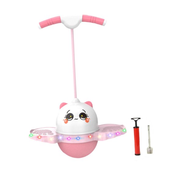 Pogo Jump Ball-juguete de salto alto para niñas, pelota que rebota con agarre fuerte, tabla de salto con luz para entrenamiento en casa, regalos de Rosa