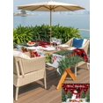 thumbnail image 4 of Outdoor Tablecloth with Umbrella Hole and Zipper, Red Plaid Christmas Rectangle Table Cloth 54x80 Inch Waterproof Tablecloth, Xmas Tree Snowflake Winter Gifts Picnic Table Cover for Patio Camping, 4 of 7