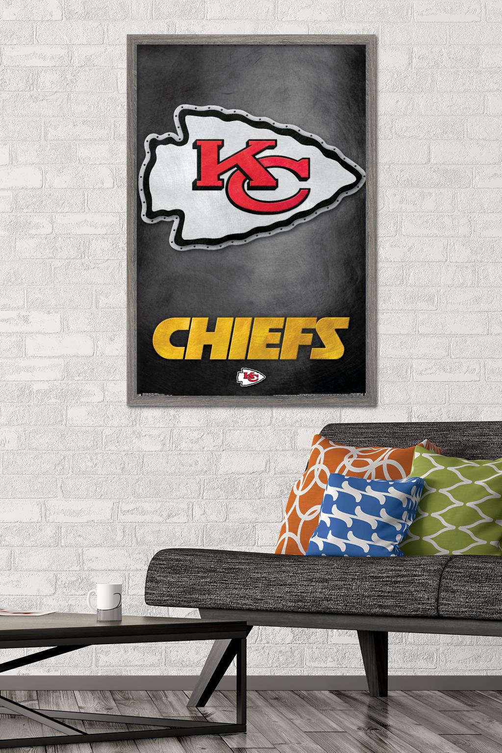 NFL Kansas City Chiefs - Logo 13 Wall Poster, 22.375" x 34", Framed