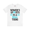 thumbnail image 2 of DJH Apparel | Women's Sports Is A Real Thing Swimming Unisex Tshirt, 2 of 8