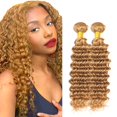 thumbnail image 1 of Paquetes de cabello humano #27, rubio y ondulado, necvdCVS, 70-75 cm, 2 x 100 g, 1 of 9