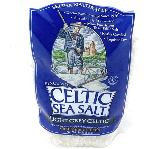 Celtic Sea Salt Light Grey Celtic Salt 1/4 Lb Resealable Bag 4 Ounce