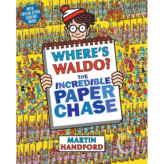 Pre-Owned Where's Waldo? the Incredible Paper Chase: (A Hidden Object Activity Book Including a Maze, Spot-The-Difference Challenge, and Search & Find Puzzles - (Paperback) 1536215104 9781536215106