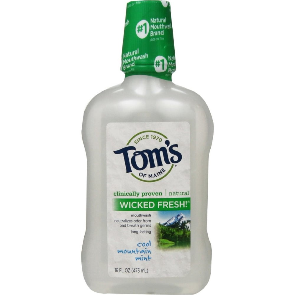 Tom's of Maine Long Lasting Wicked Fresh Mouthwash, Cool Mountain Mint