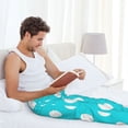thumbnail image 5 of Sikiie Aqua And White Polka Dot Pajama Pants Men, PJ Bottoms, Sleep & Lounge Pants-Small, 5 of 6