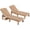 Wood, variant on MRUAKA Oversized Outdoor Chaise Lounge Chair Set of 2, 5-Level Adjustable Backrest Resin Patio Lounger with Cup Holder, Easy Assembly for Pool Beach Garden