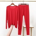 thumbnail image 2 of Mens Modal Pajamas Set Soft Mens Pjs Lounge Sets Lightweight Long Sleeve Sleepwear Soft Nightwear, 2 of 6